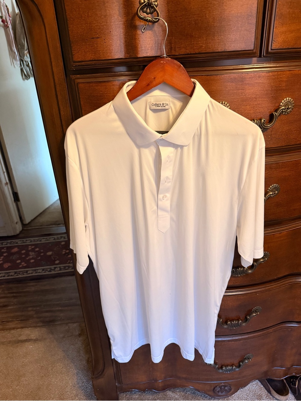 Collins & Co. Men’s White Performance Polo
